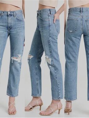 AGOLDE Mia Mid Rise Straight Jeans - Style A9036-1206 - Rule Wash